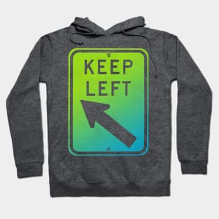 keep left - green & blue Hoodie